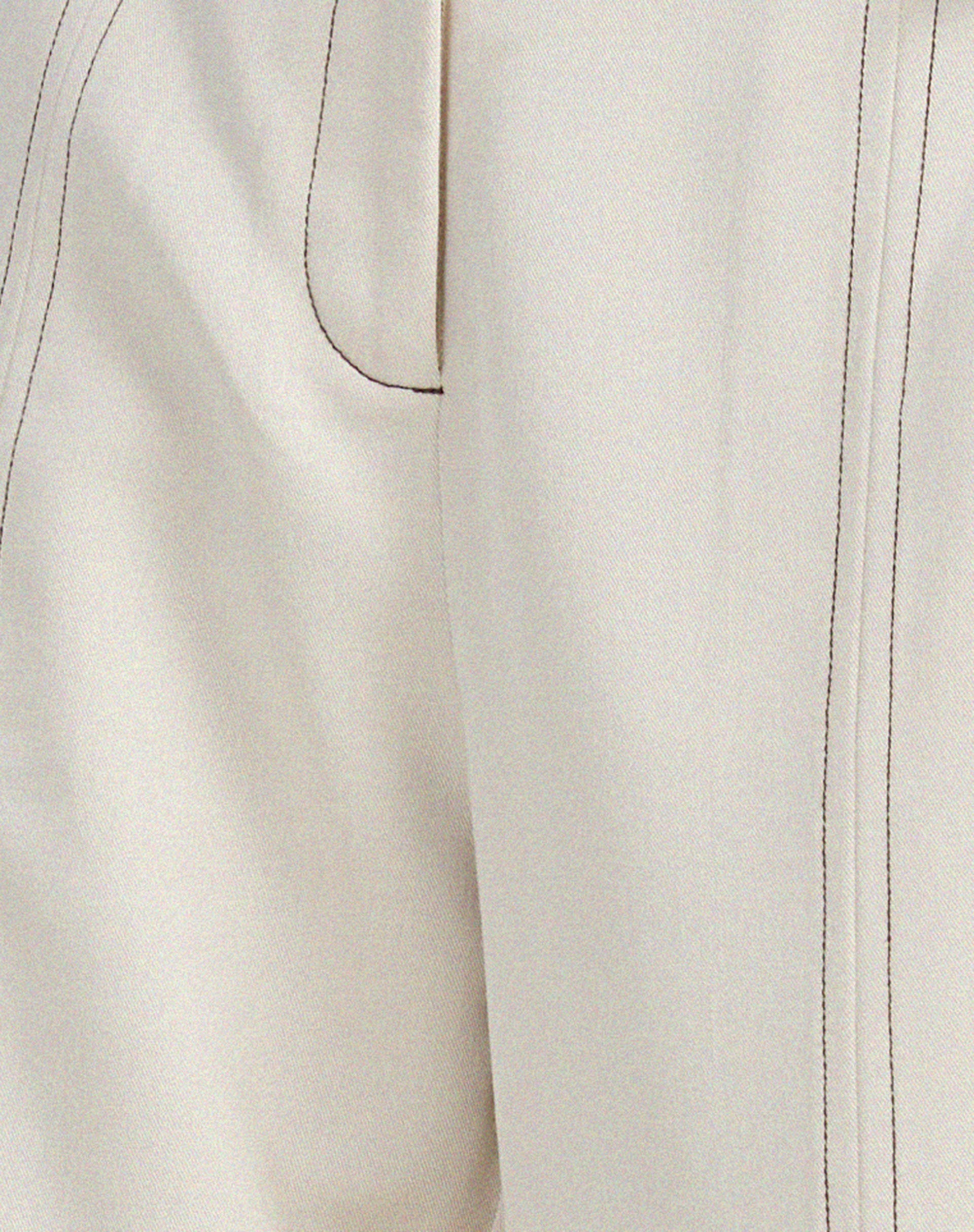 Albus Trouser in Ecru Brown Stitch-Nico Sky