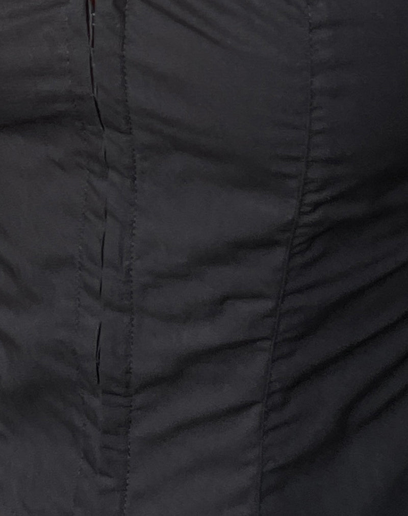 Aldre Bardot Top in Black-Nico Sky