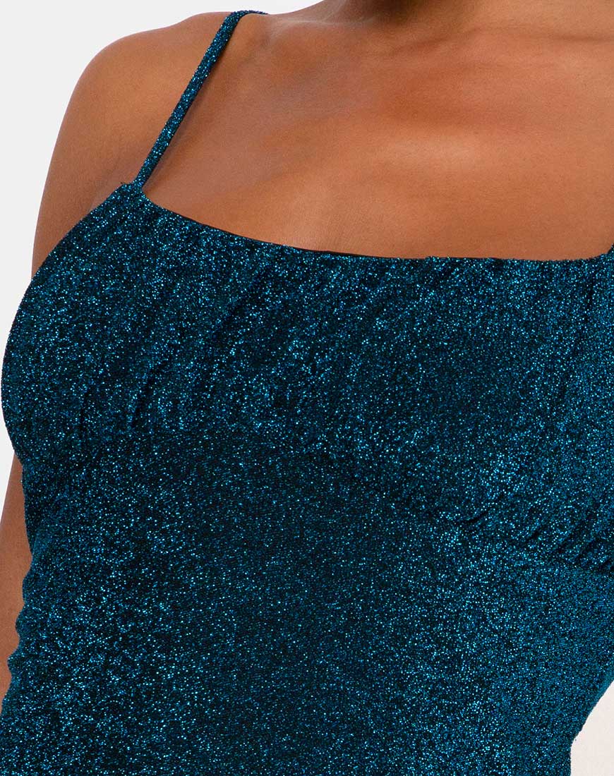 Alene Bodycon Dress in Sapphire Blue-Nico Sky