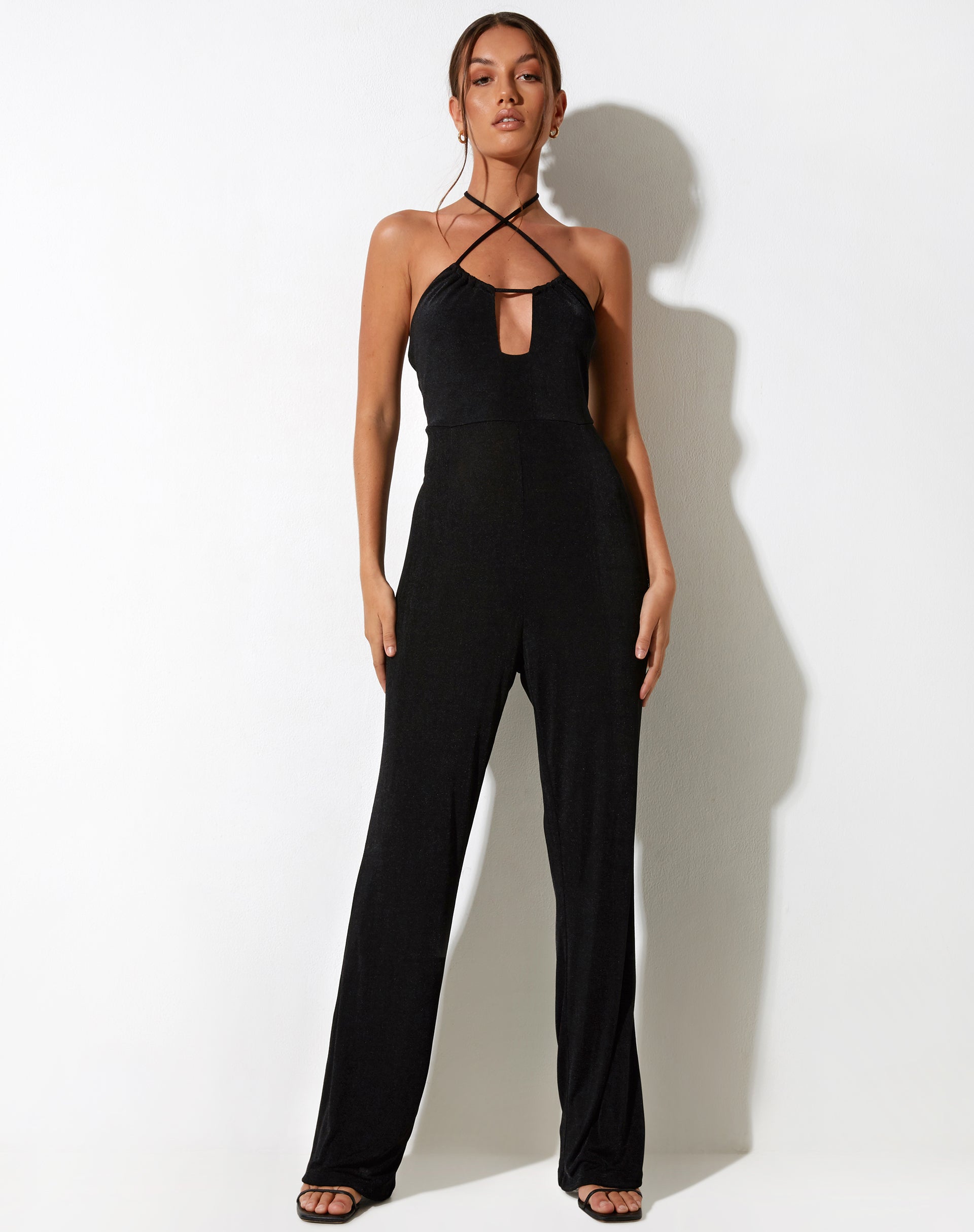 Alison Jumpsuit in Crepe Black-Nico Sky