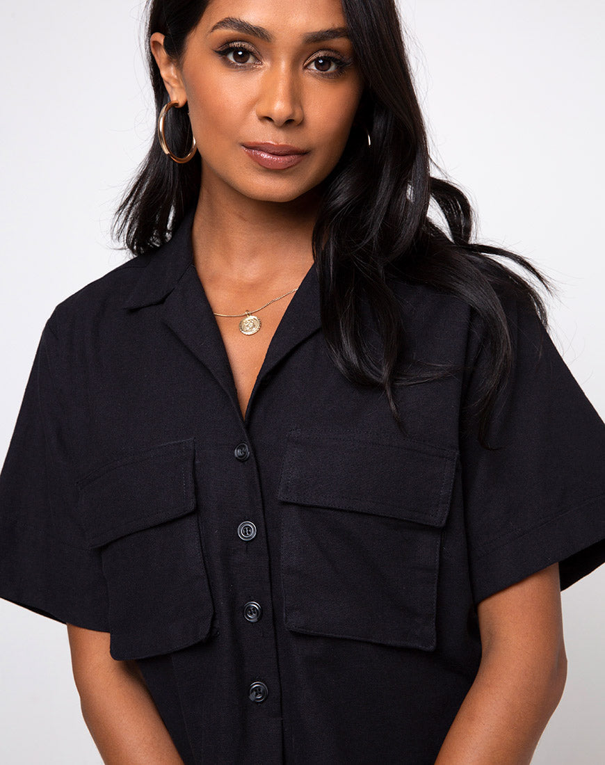 Alka Ultility Shirt in Black-Nico Sky