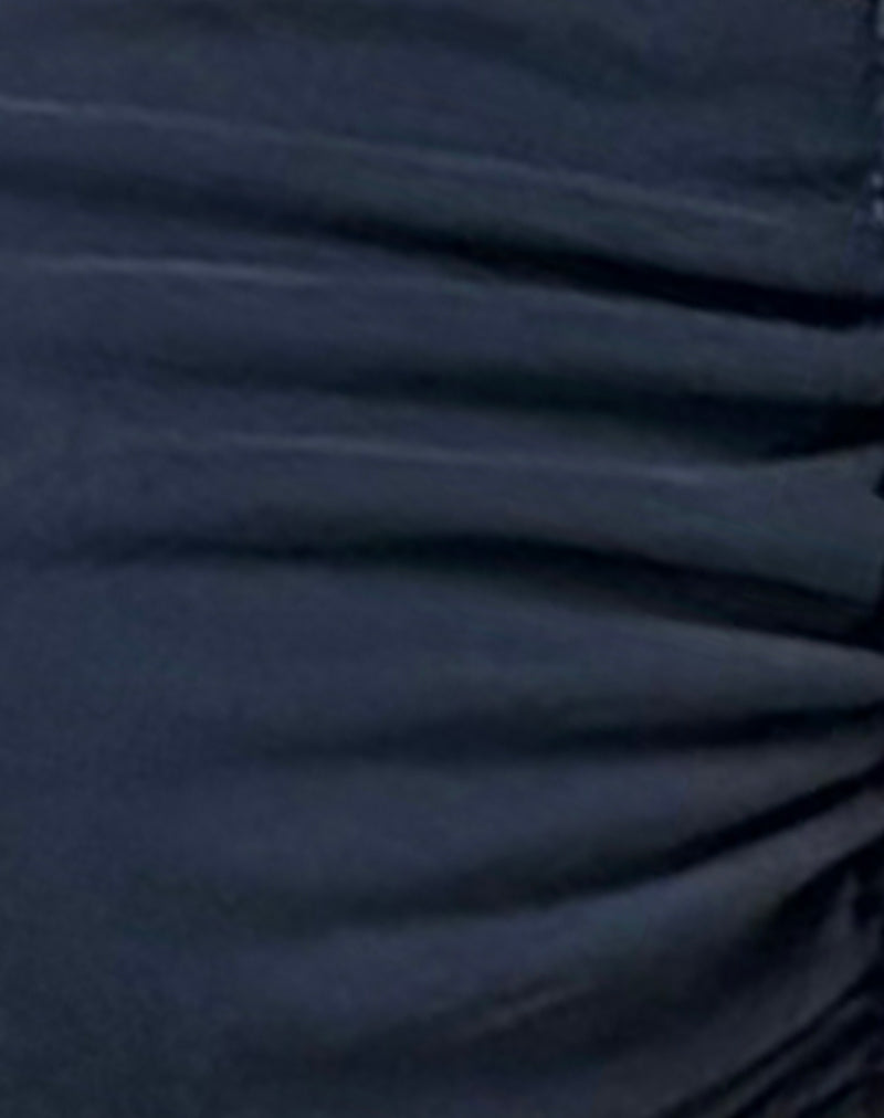 Alohi Tie Bralette in Cupro Ocean Storm-Nico Sky