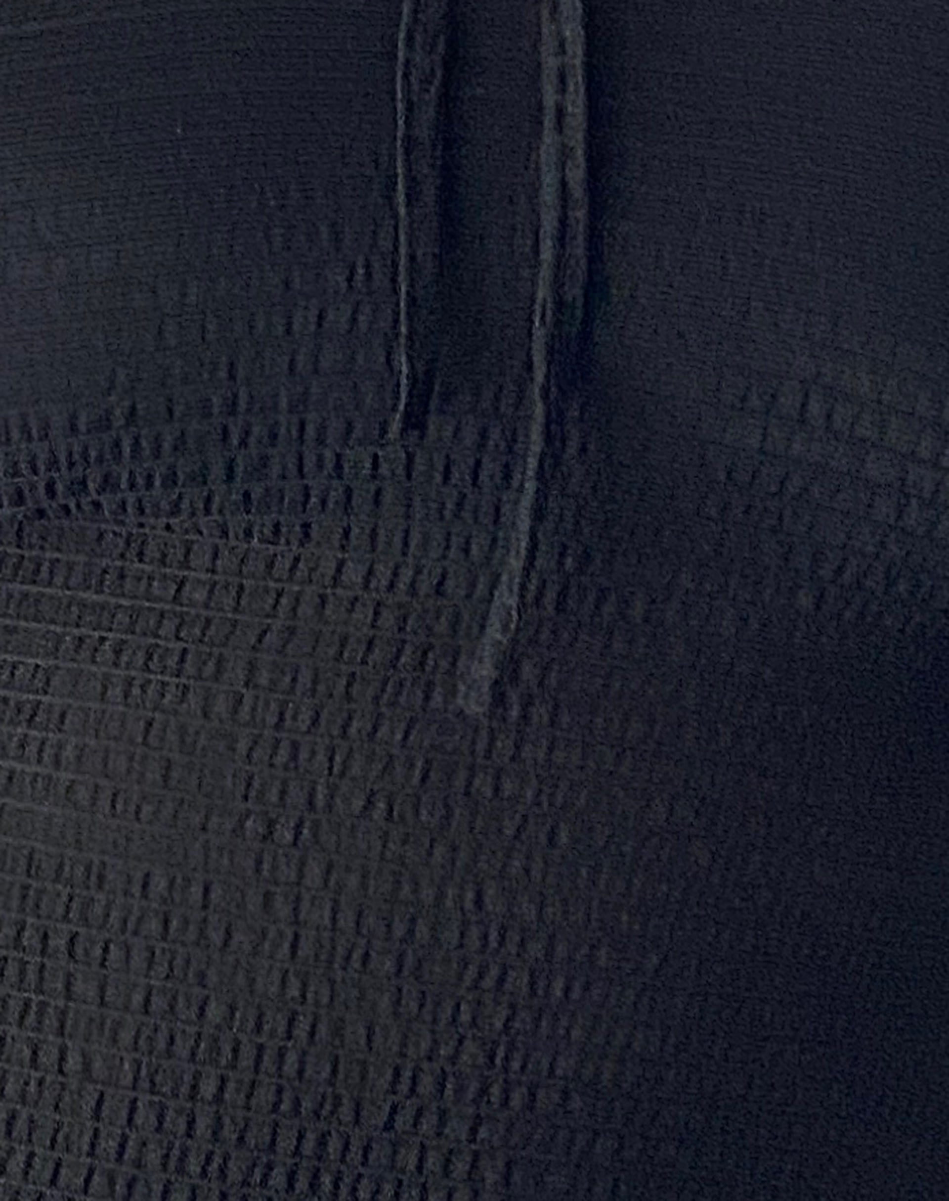 Alondra Long Sleeve Tie Front Top in Textured Black-Nico Sky