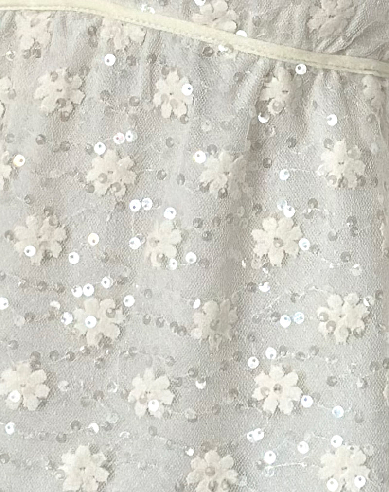 Aloysia Top in Sequin Lace Ivory-Nico Sky