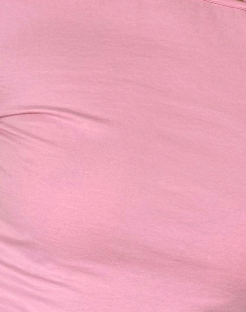 Amabon Long Sleeve Top in Flamingo Pink-Nico Sky