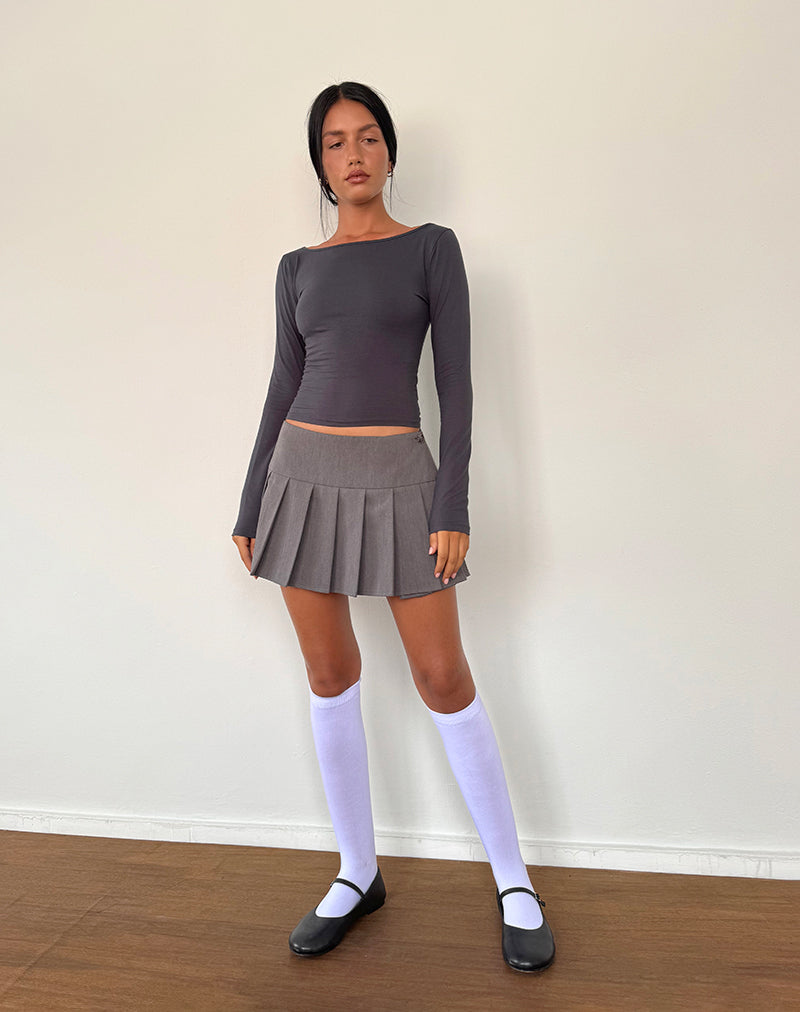 Amabon Long Sleeve Top in Ocean Storm-Nico Sky