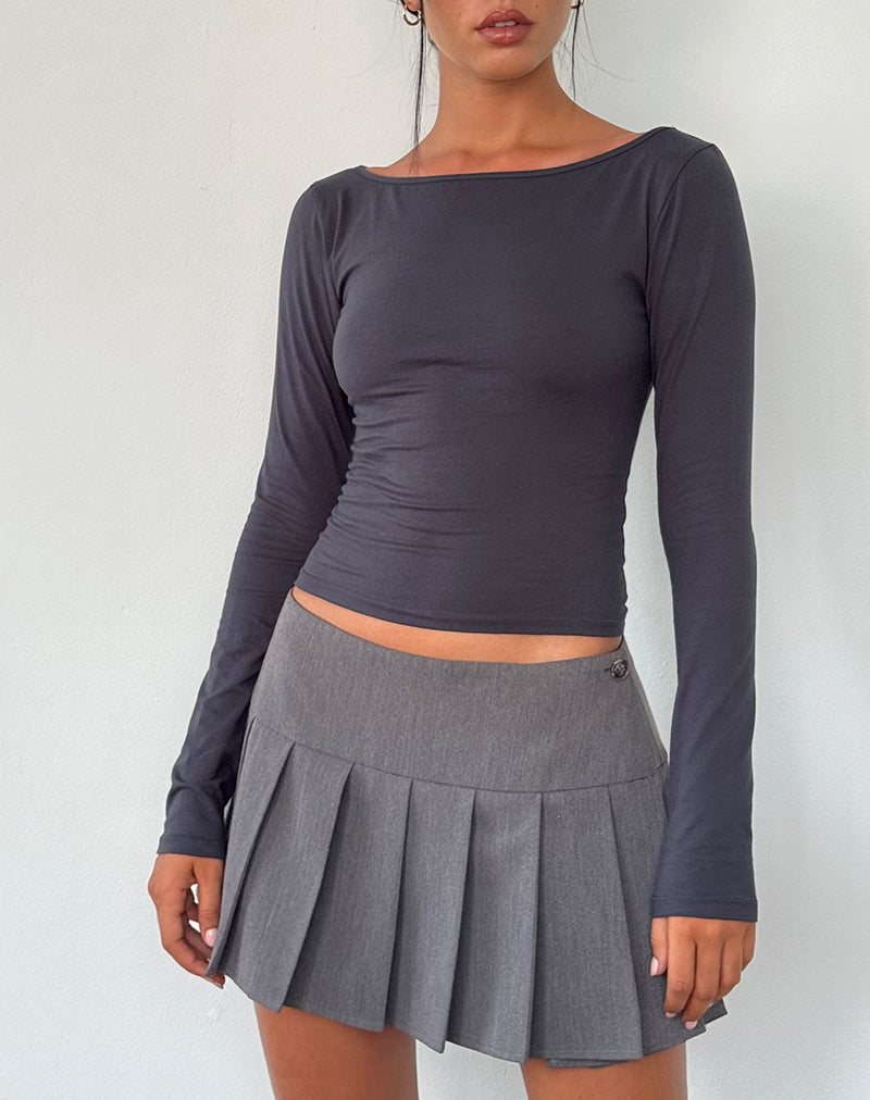 Amabon Long Sleeve Top in Ocean Storm-Nico Sky