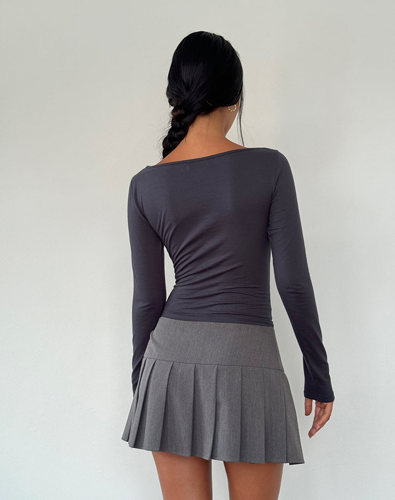 Amabon Long Sleeve Top in Ocean Storm-Nico Sky