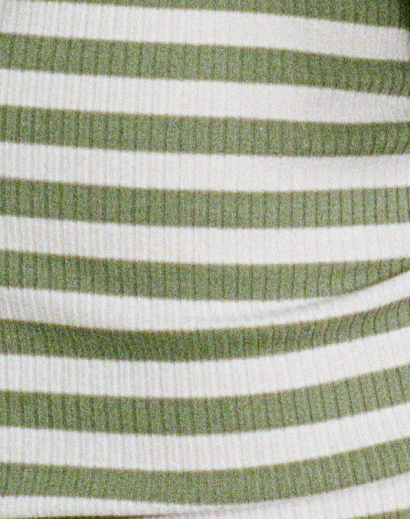 Amabon Top in Sage Green Stripe-Nico Sky