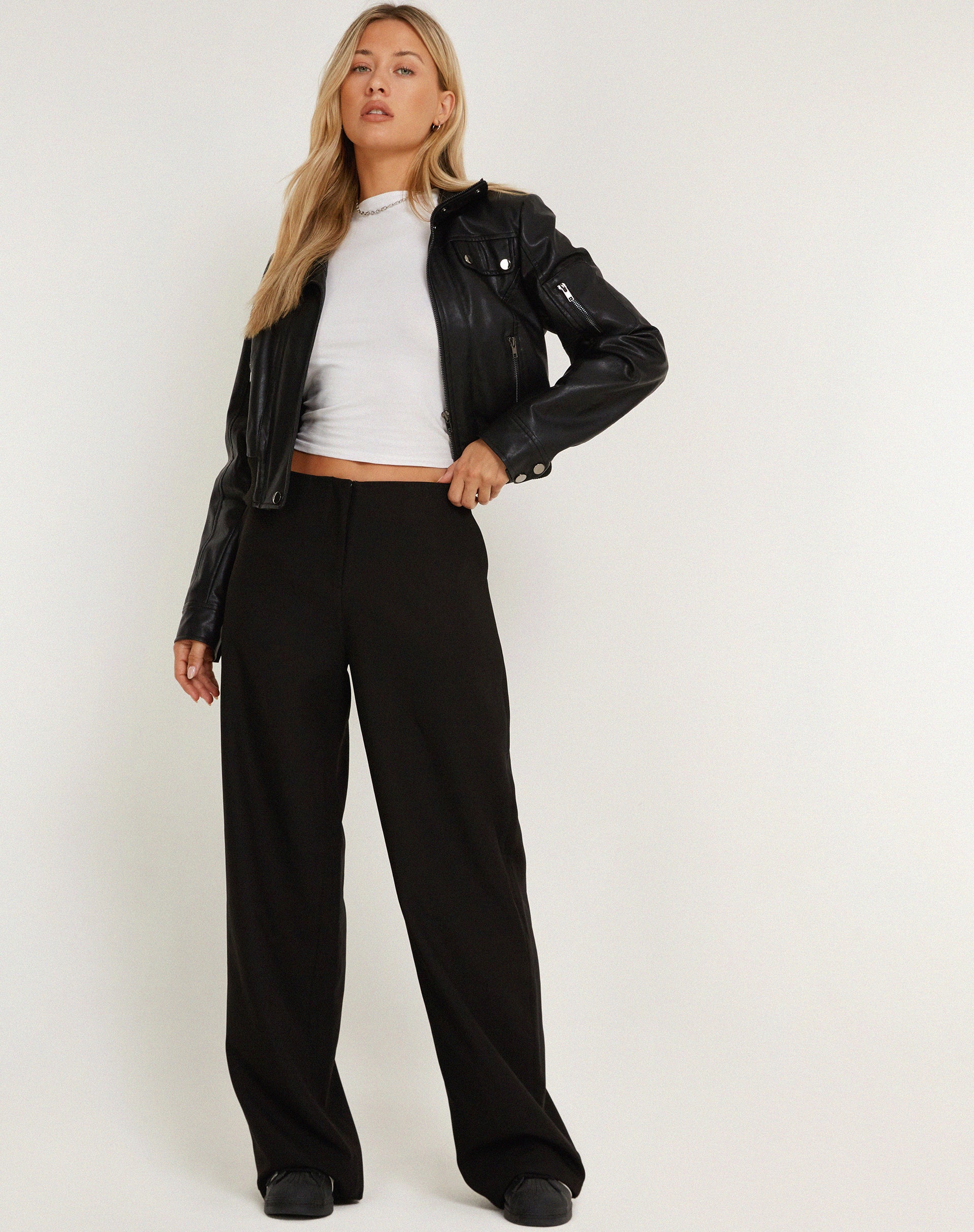 Amadi Trouser in Tailoring Black-Nico Sky