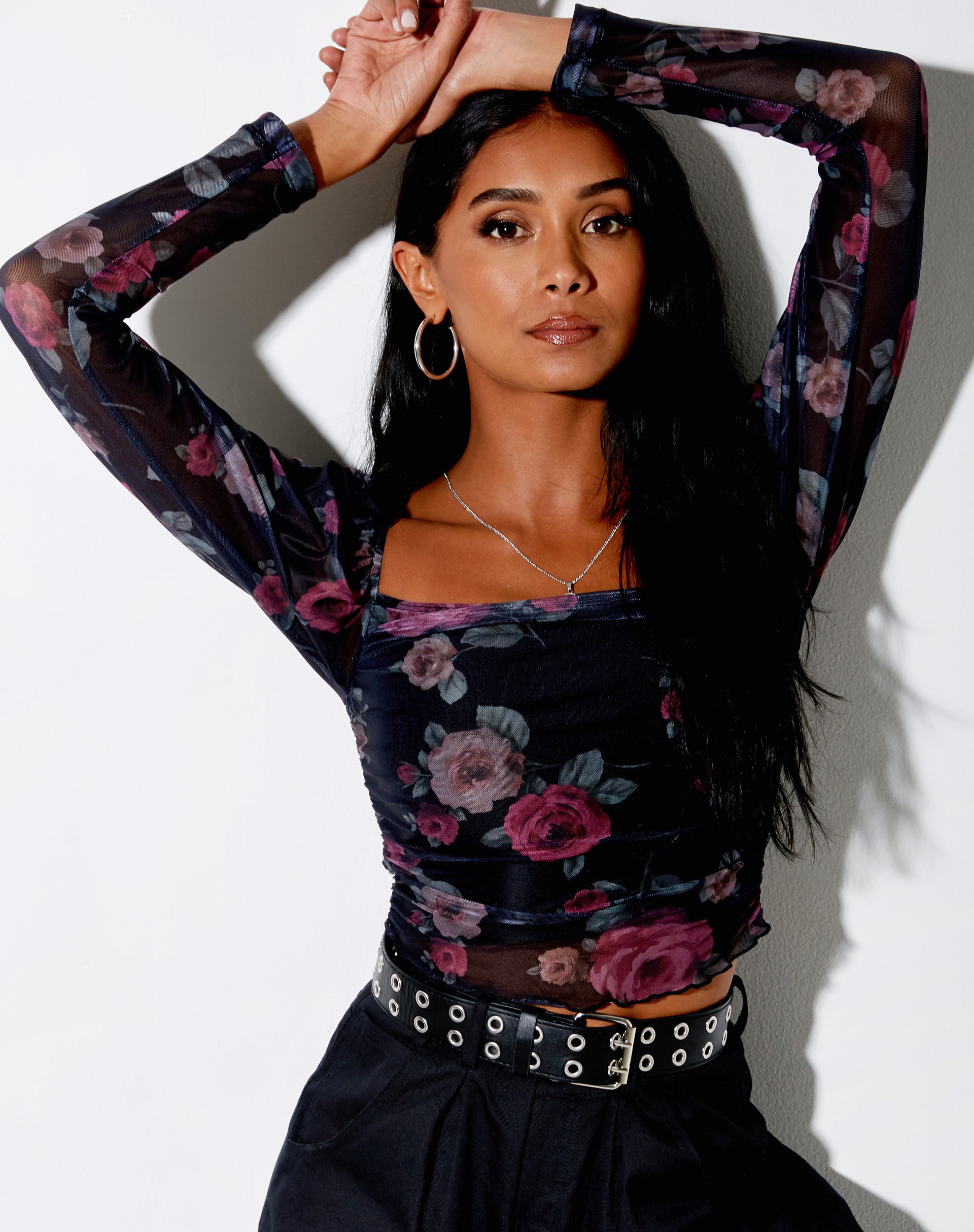 Amara Crop Top in Gothic Rose-Nico Sky