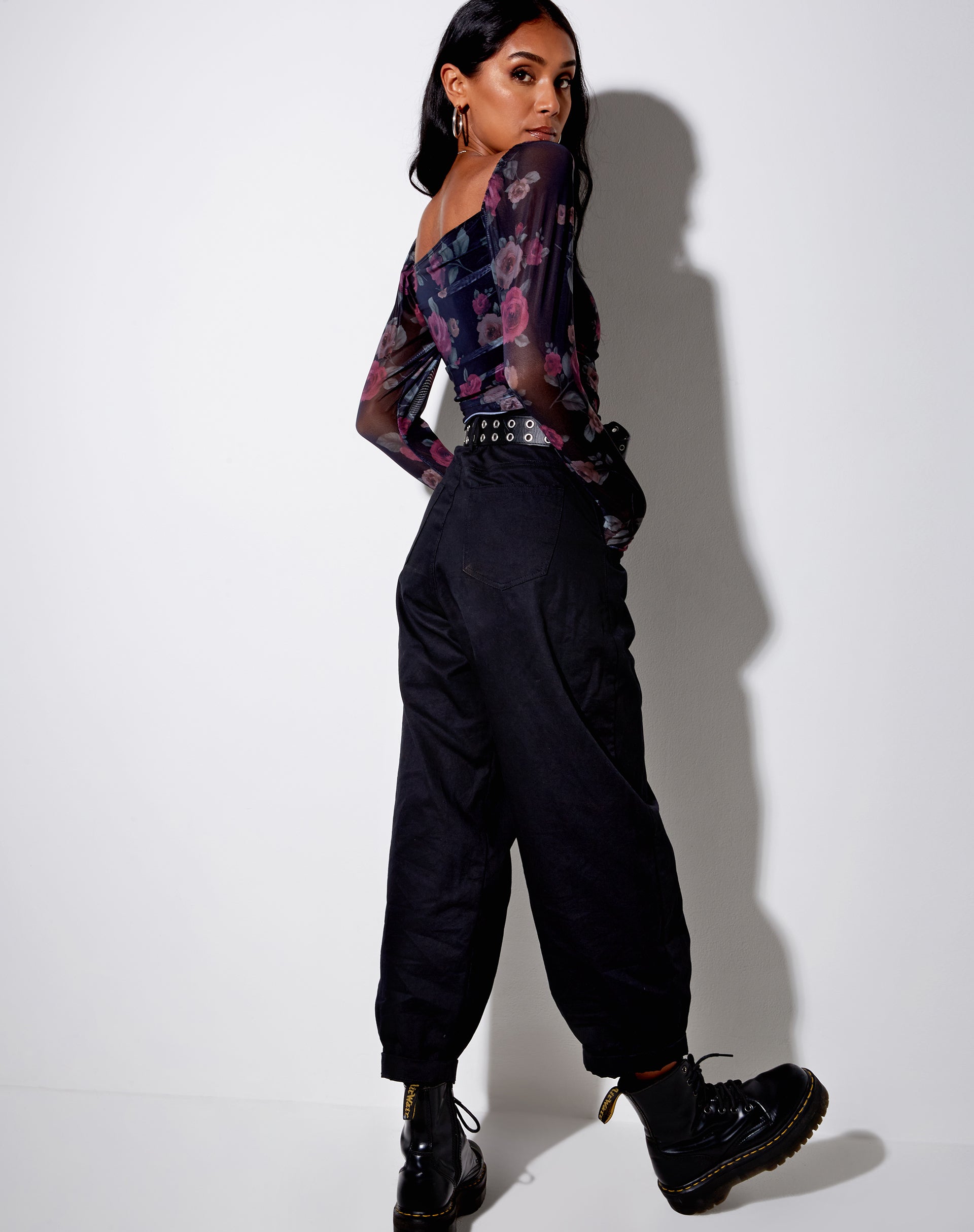 Amara Crop Top in Gothic Rose-Nico Sky