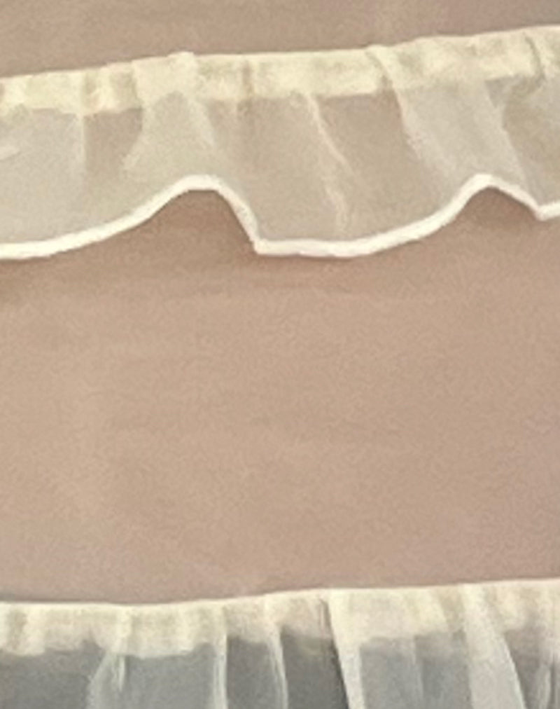 Amarissa Ruffle Top in Ivory Chiffon-Nico Sky