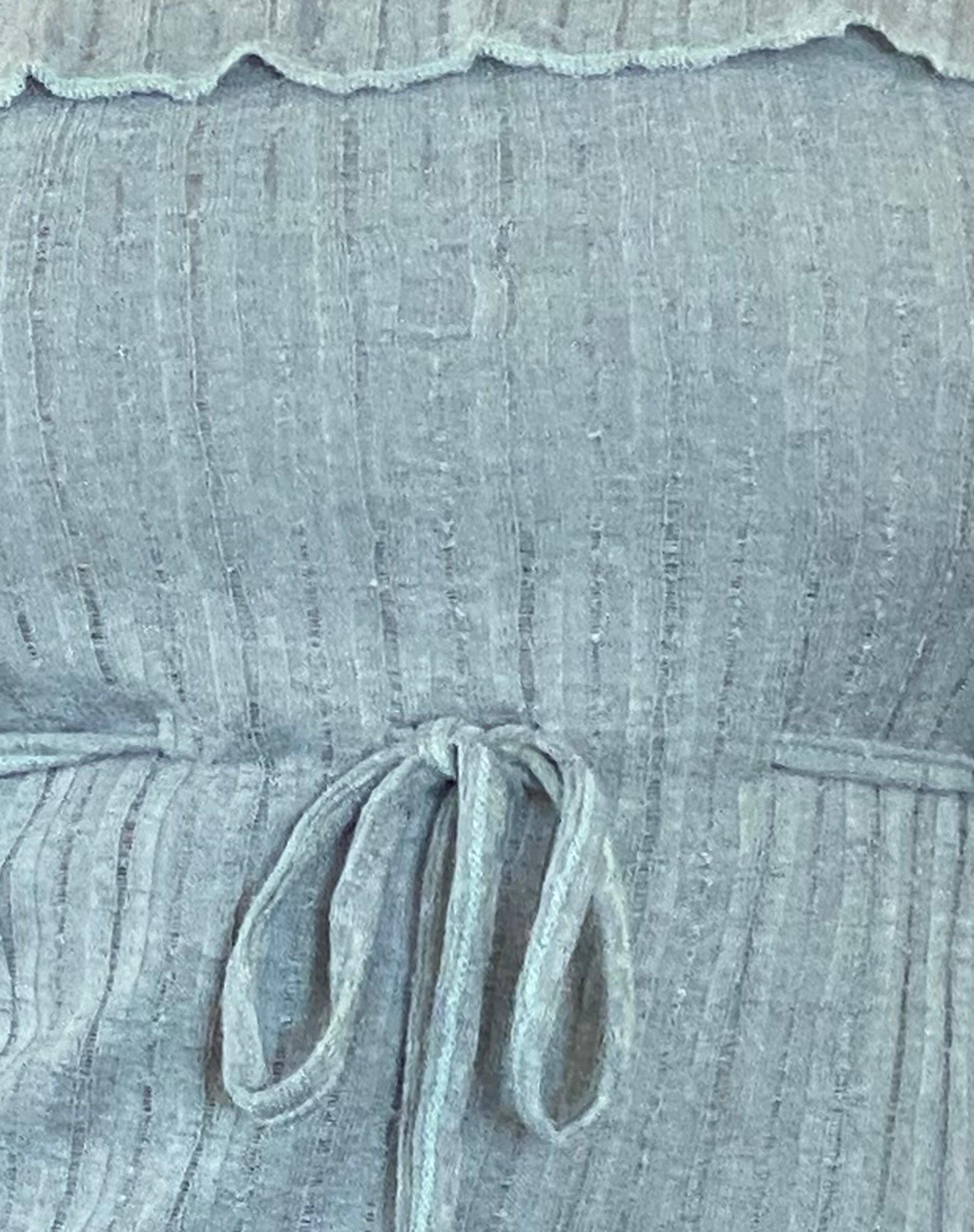 Ameera Ruffle Trim Bandeau Top in Powder Blue-Nico Sky