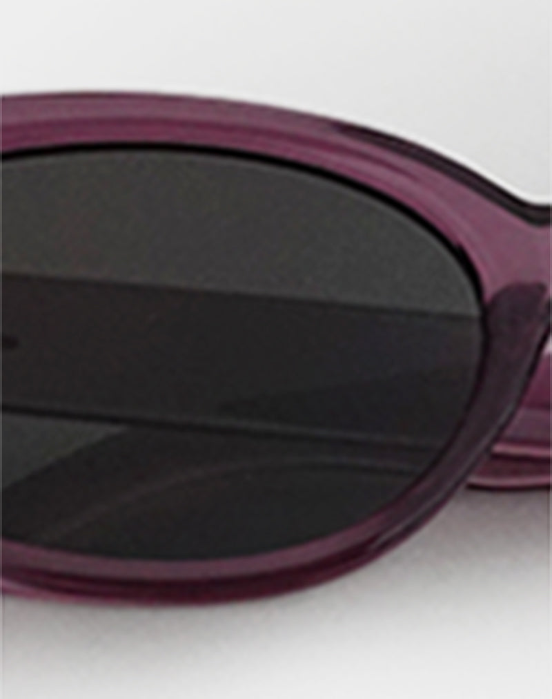 Ametra Oval Sunglasses in Opaque Purple-Nico Sky