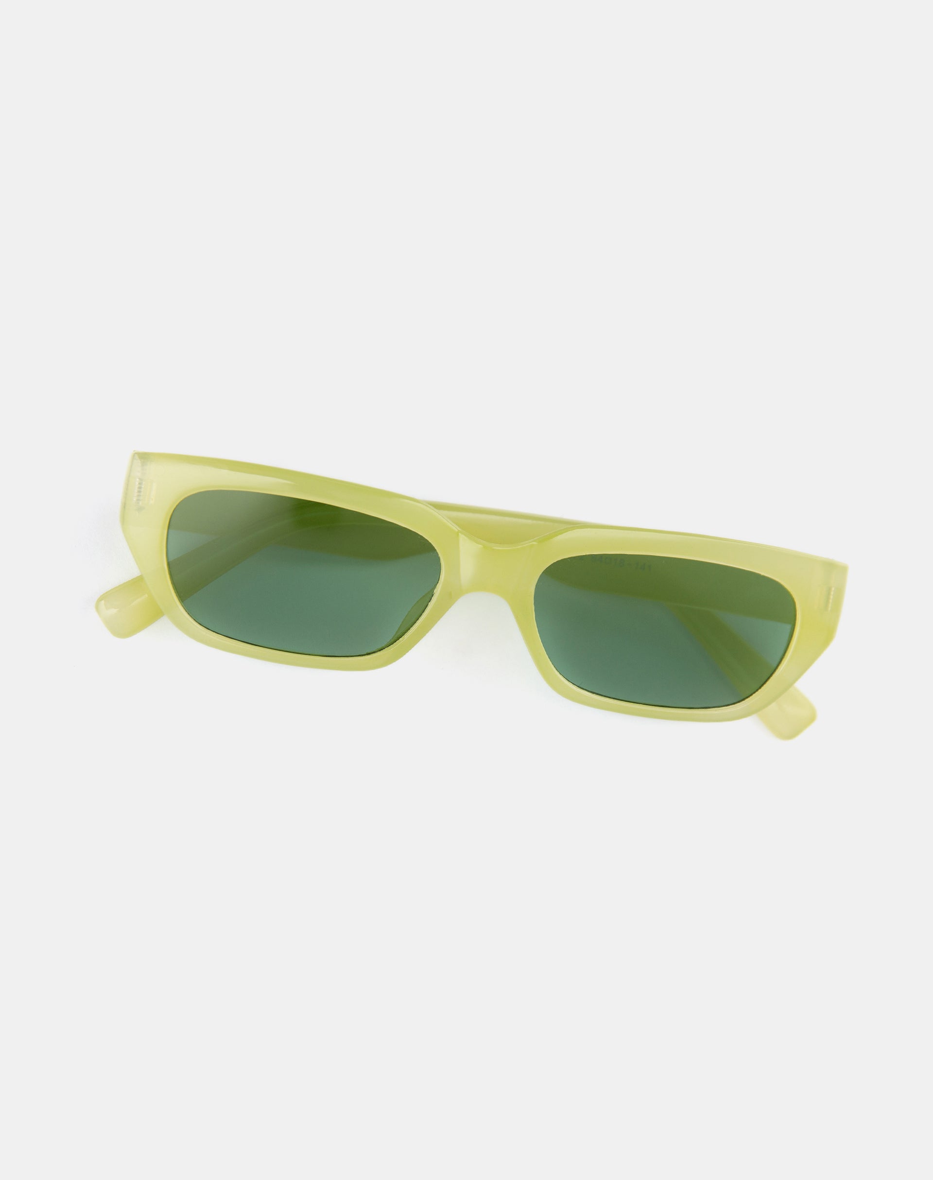 Amiah Rectangle Sunglasses in Light Green-Nico Sky