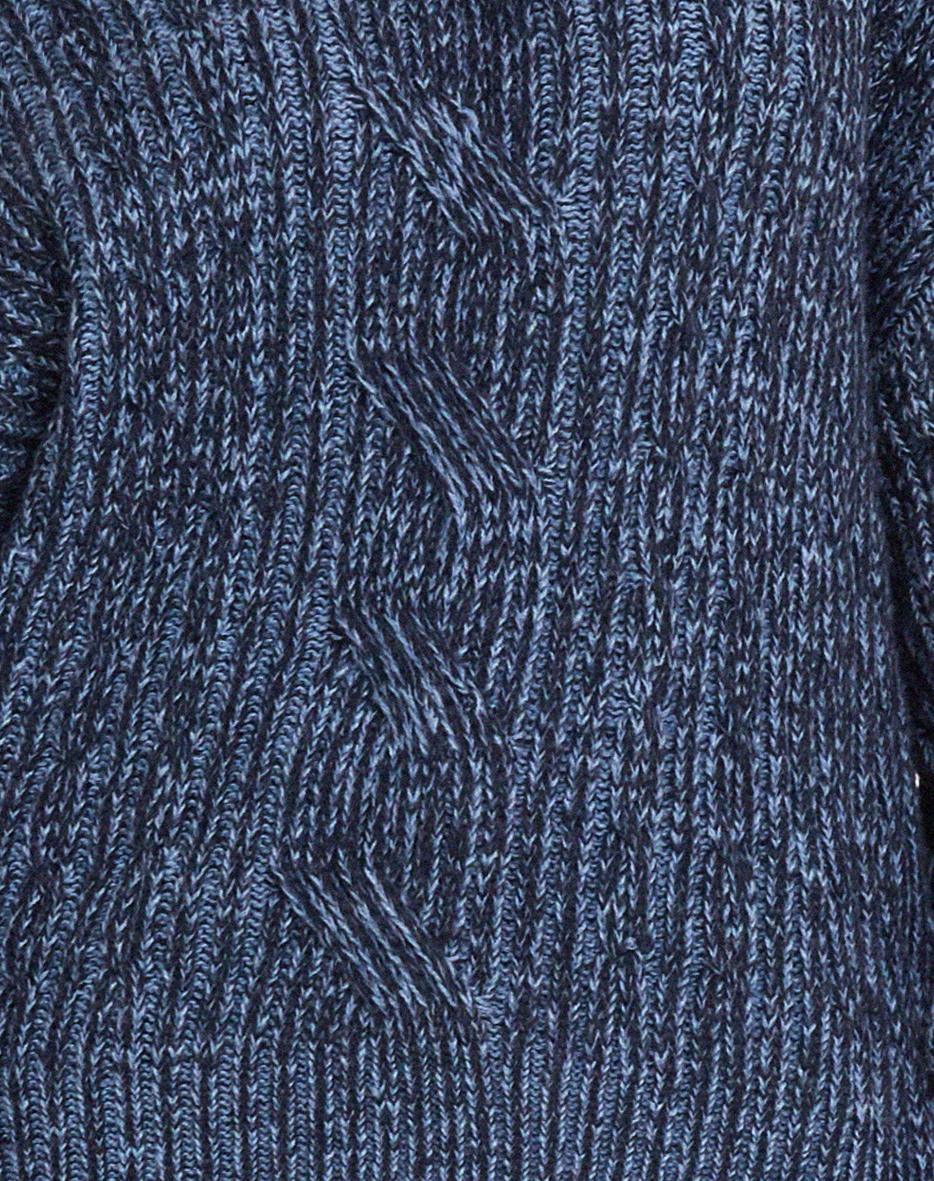 Amieta Knitted Jumper in Two Tone Blue-Nico Sky