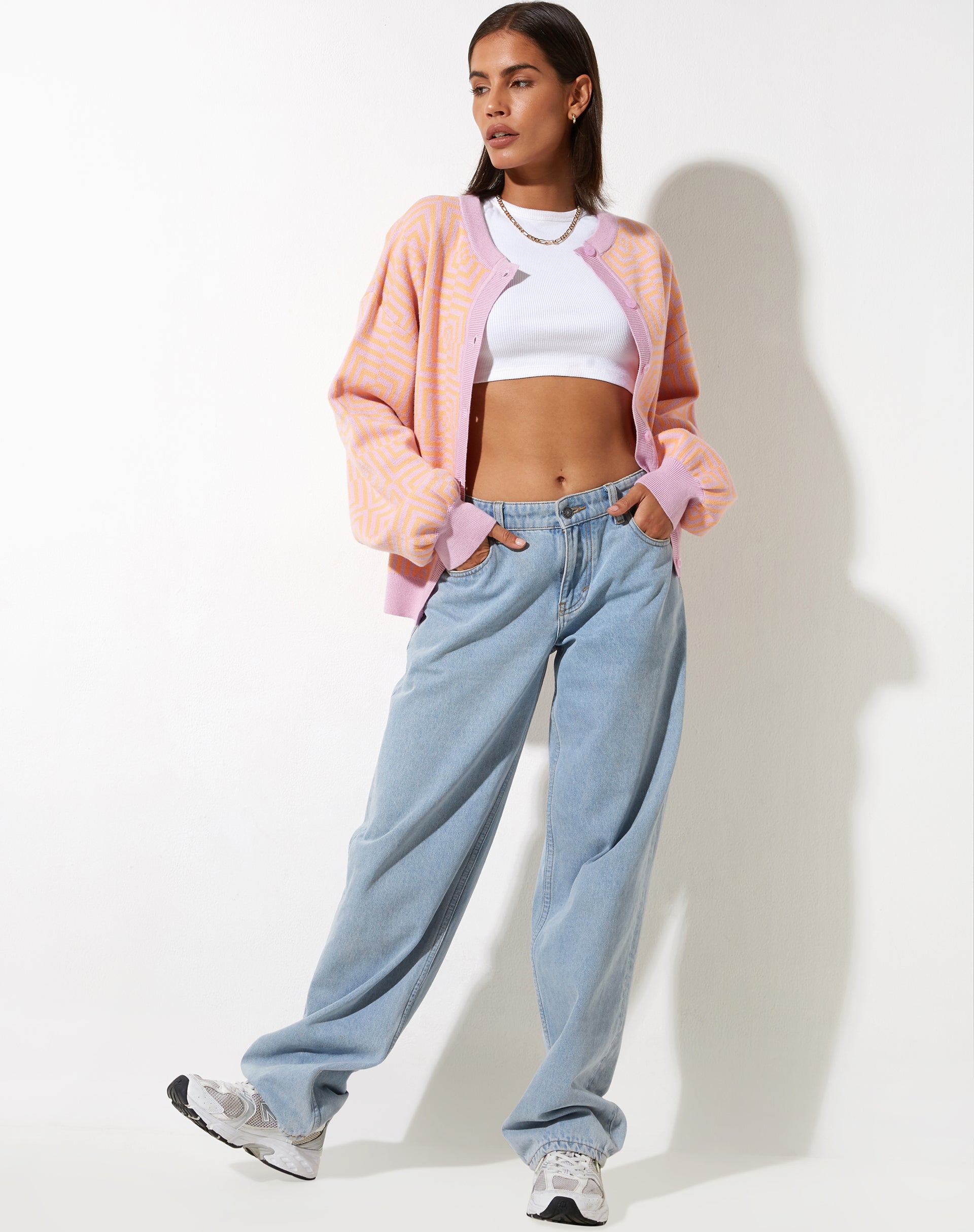 Ammura Cardi in Optiz Maze Orange-Nico Sky