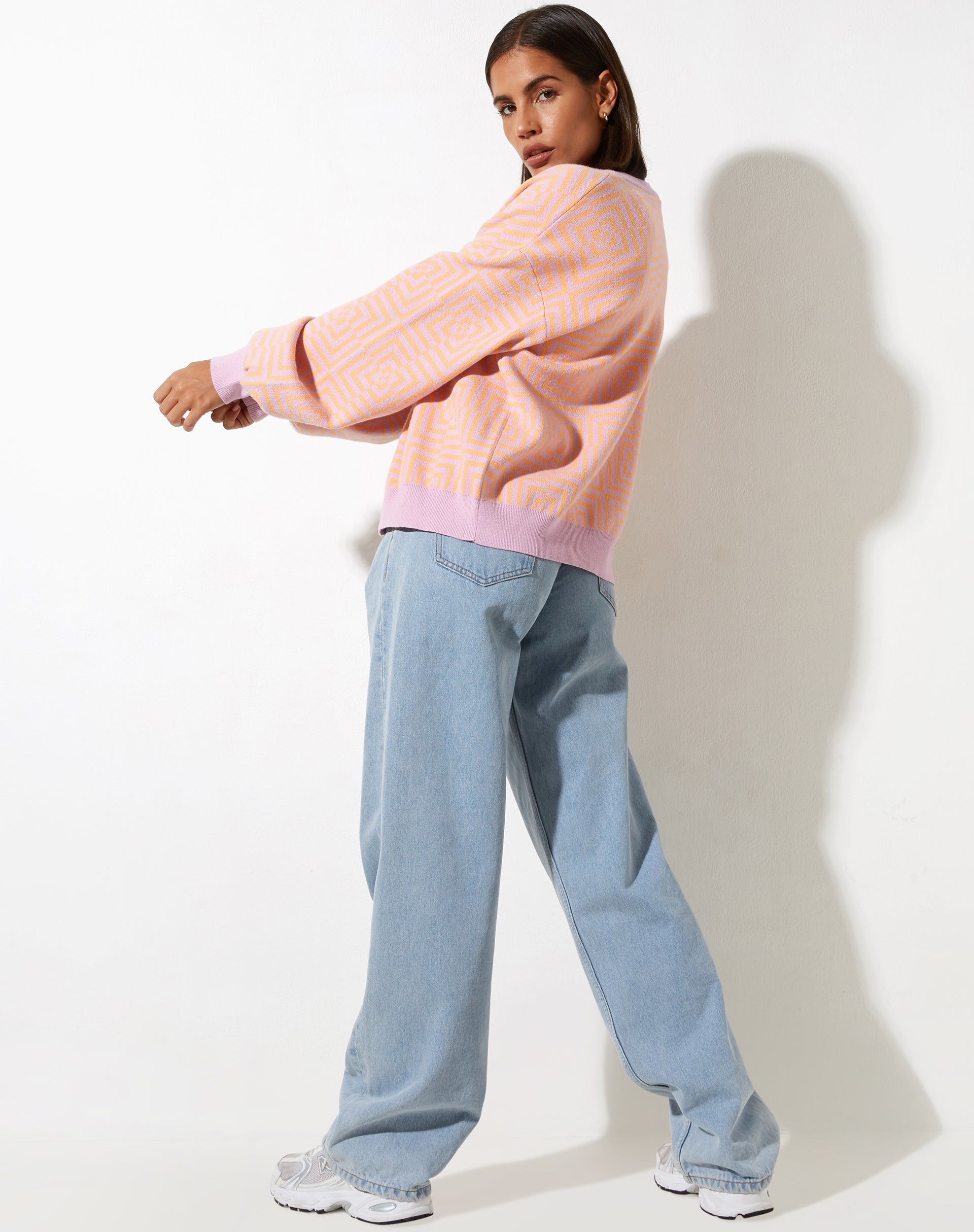 Ammura Cardi in Optiz Maze Orange-Nico Sky