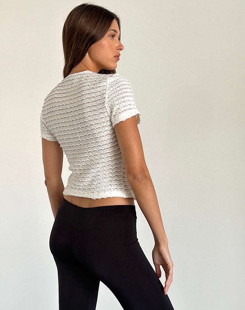 Anara Top in Crinkle Ivory-Nico Sky