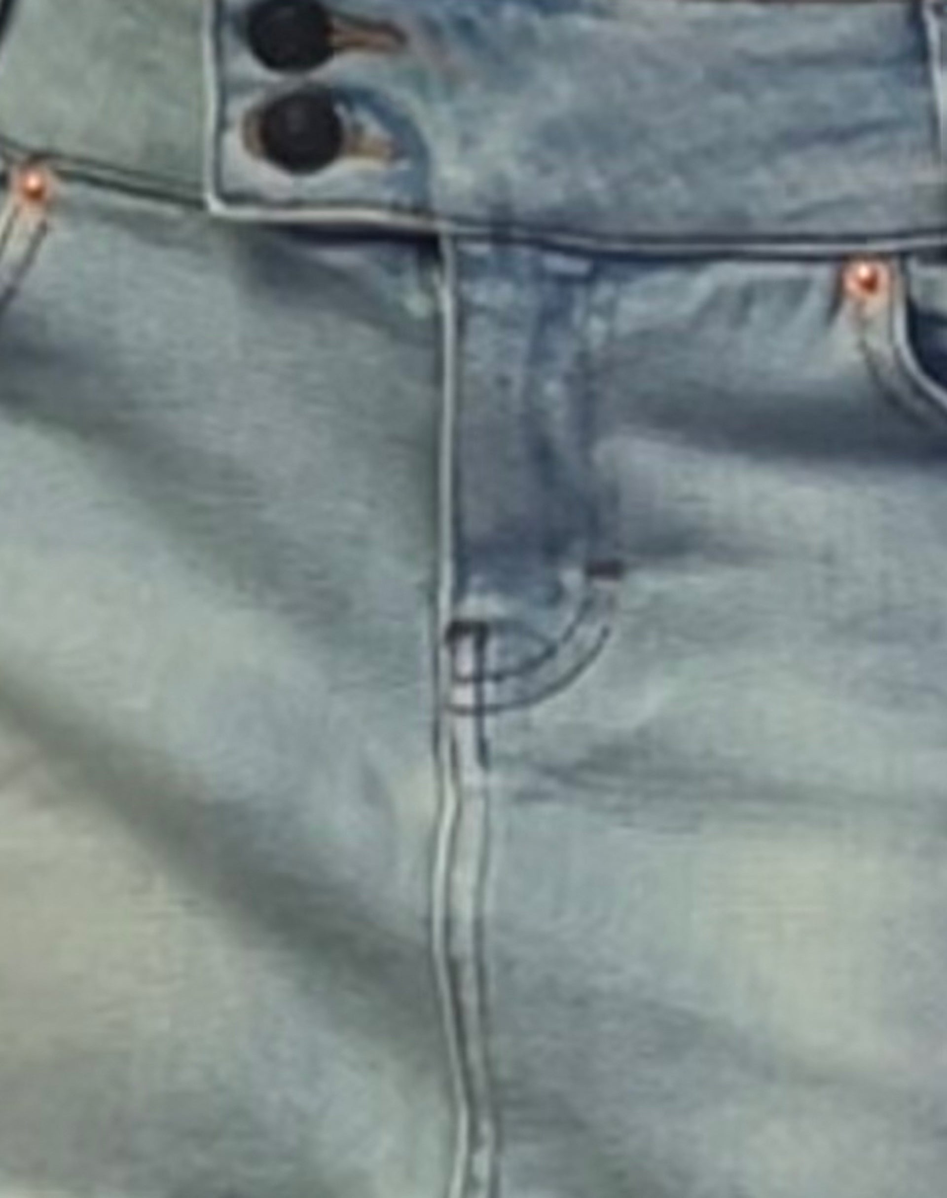 Low Rise Denim Mini Skirt in Super Bleach-Nico Sky