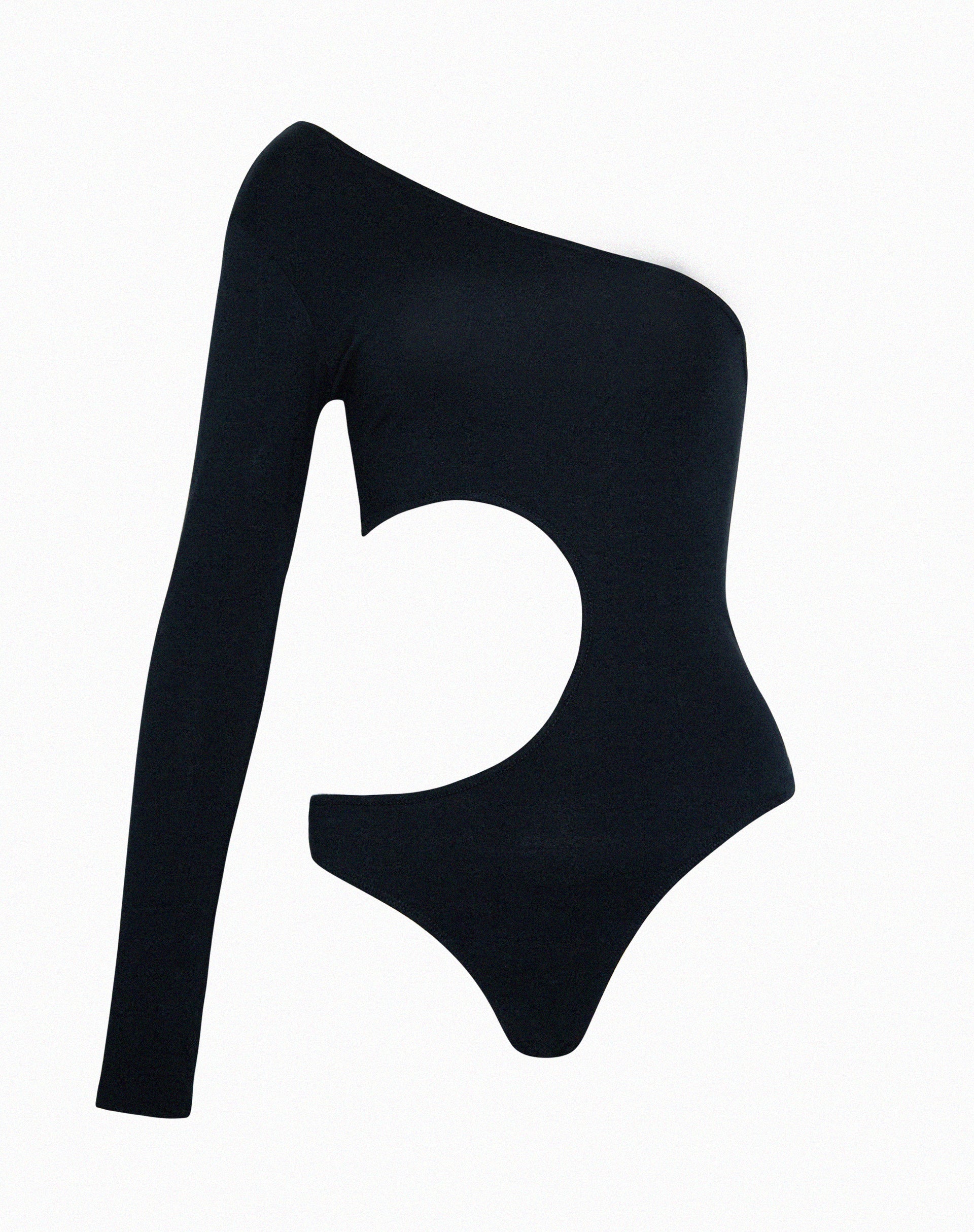 Ann Cut Out Bodysuit in Black-Nico Sky
