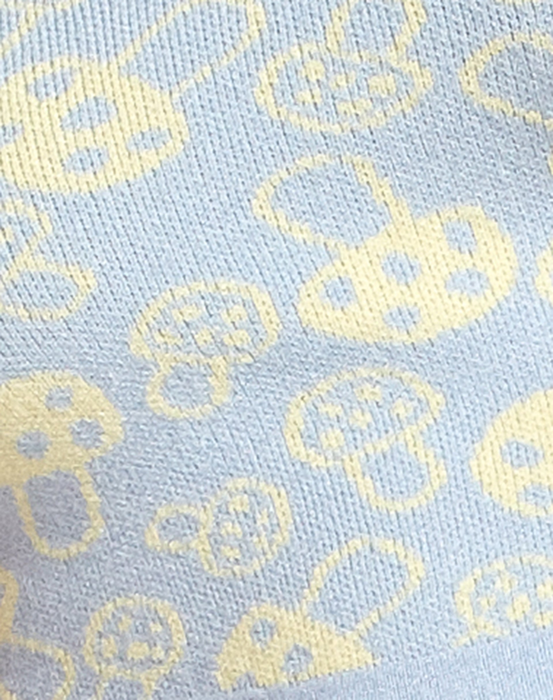 Anura Crop Top in Baby Shroom Blue Yellow-Nico Sky