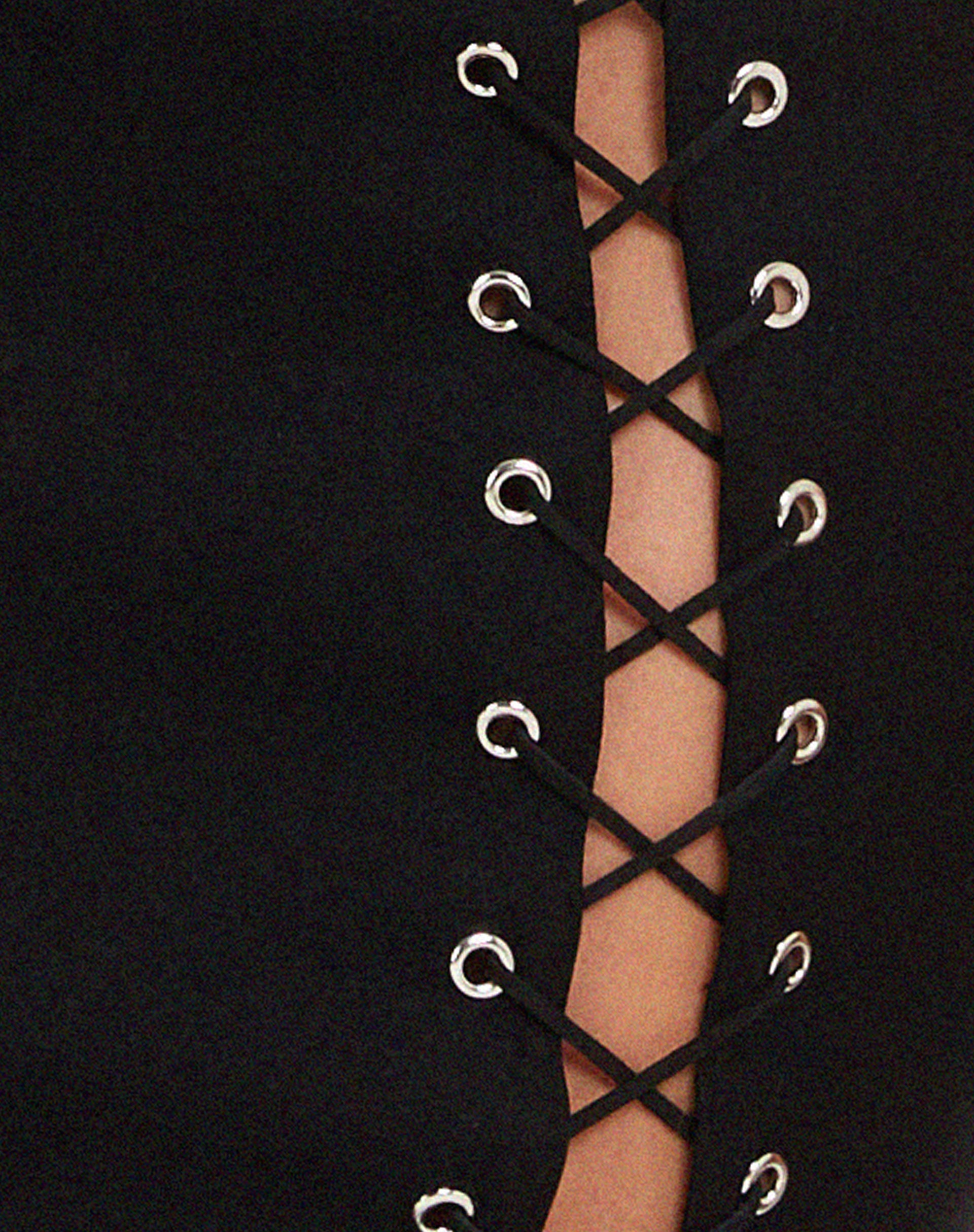 Apisa Bandeau Mini Dress in Black-Nico Sky