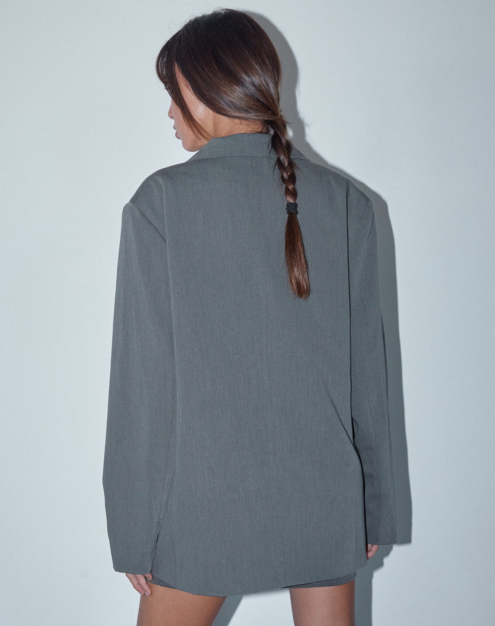 Ardea Double Breasted Blazer in Charcoal Tailoring-Nico Sky