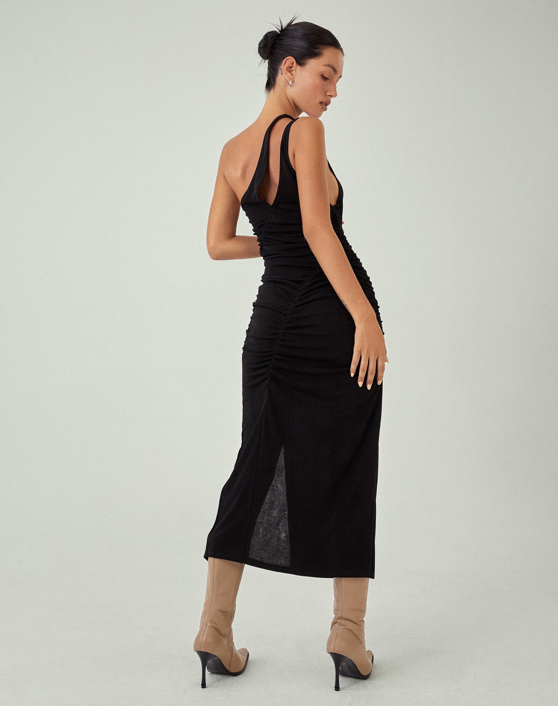 Arista Midi Dress in Black-Nico Sky
