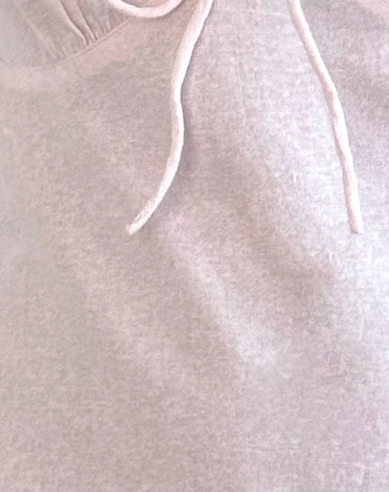 Asatari Tie Front Dress in Light Pink-Nico Sky