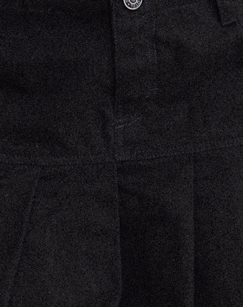 Keripa Pleated Mini Skirt in Black-Nico Sky