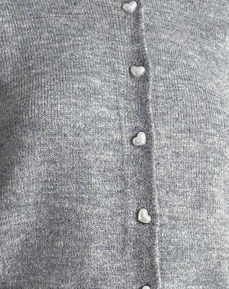 Aura Cardigan in Dusty Grey-Nico Sky