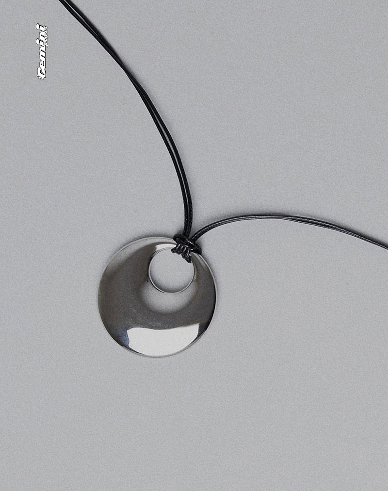 Aurora Cord Circle Necklace by Gemini Jewels-Nico Sky