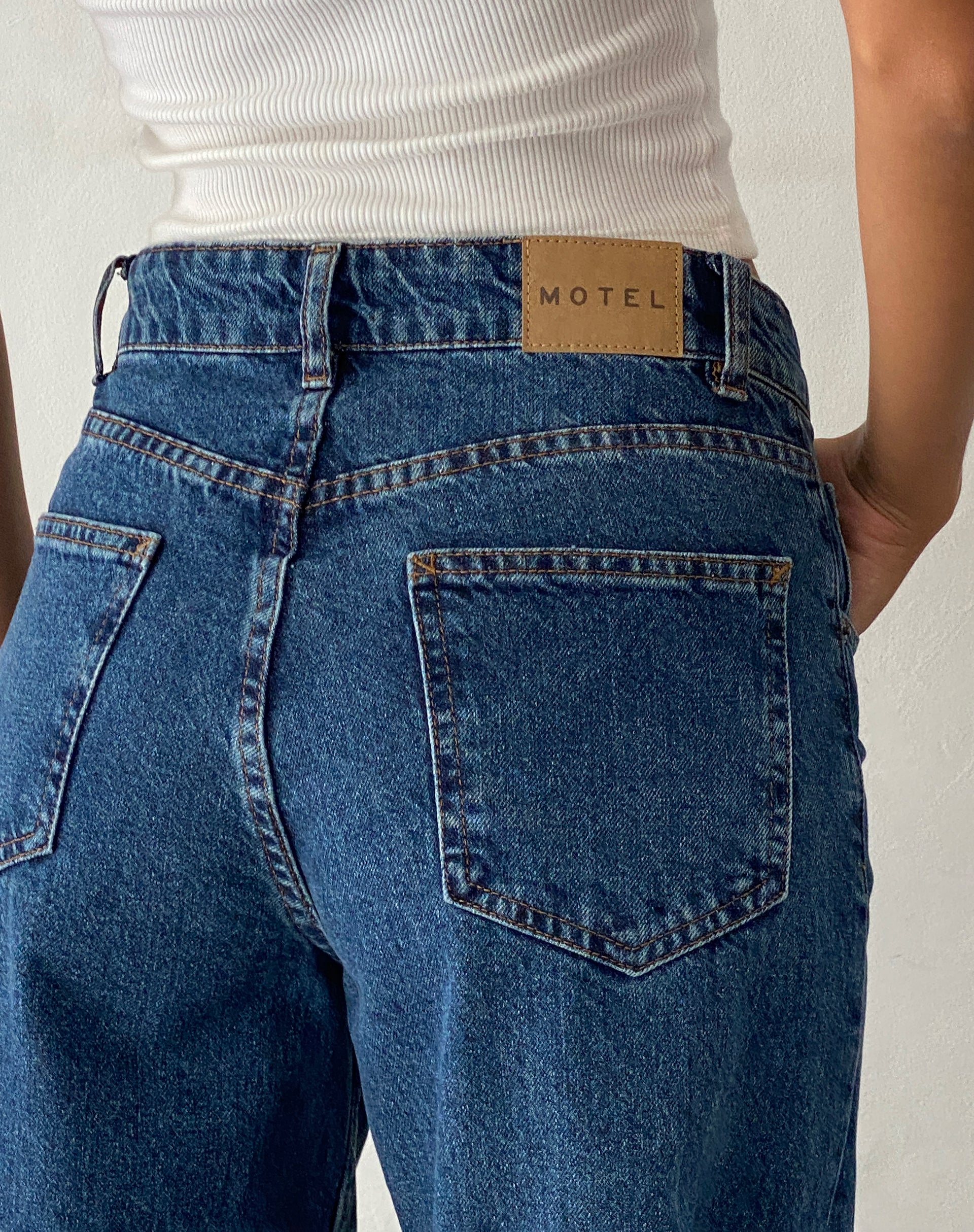 Roomy Mid Rise Jorts in Mid Blue Used-Nico Sky