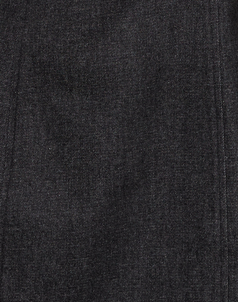 Ayana Backless Mini Dress in Chambray Dark Indigo-Nico Sky