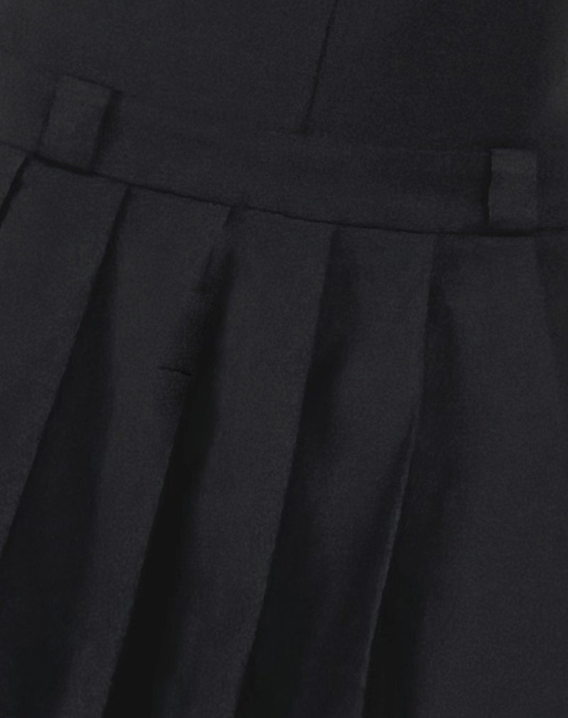 Ayosa Backless Mini Dress in Black-Nico Sky