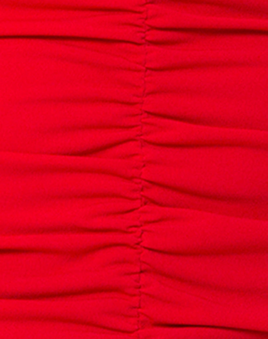 Azalea Off The Shoulder Dress in Red-Nico Sky