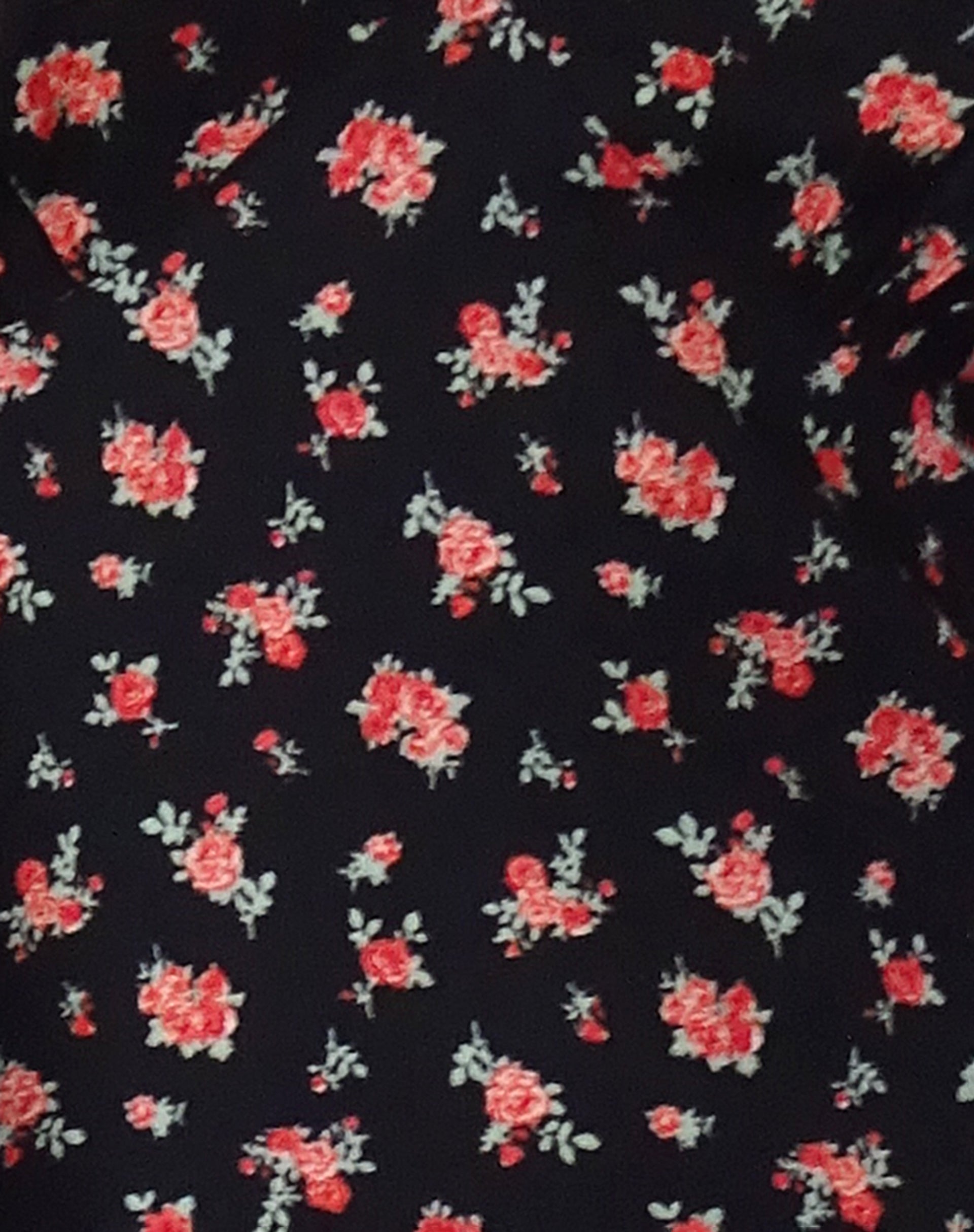 Bahata Midi Dress in Flowing Rose Black-Nico Sky