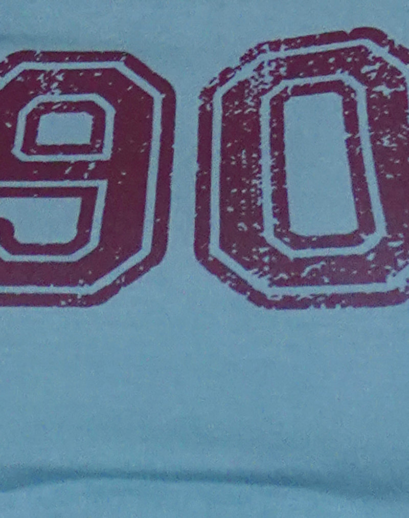 Balqis Long Sleeve top in Blue Redwood Combination-Nico Sky