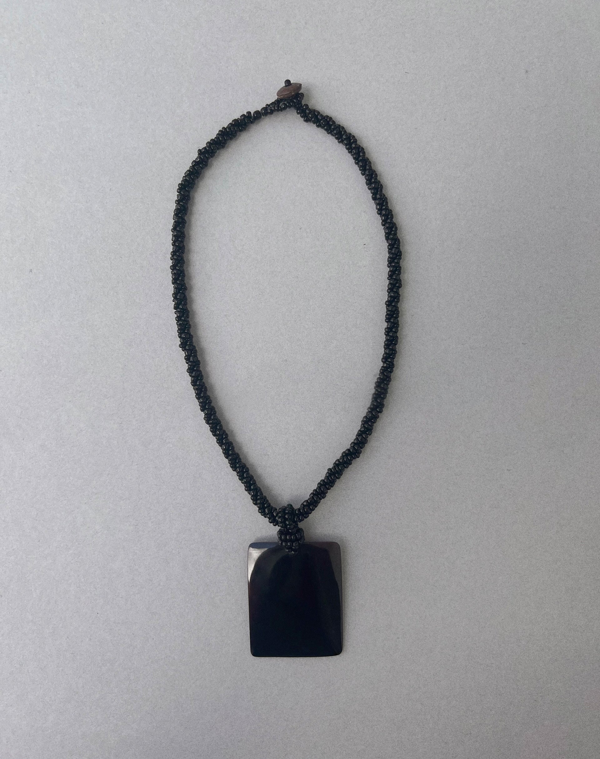 Bara Necklace with Black Rectangle Pendant-Nico Sky