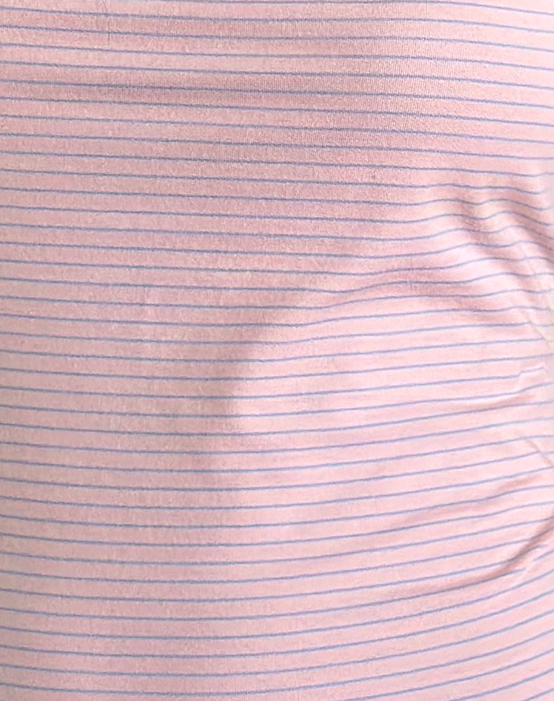 Barlyn Cami Top in Pink and Blue Stripe-Nico Sky