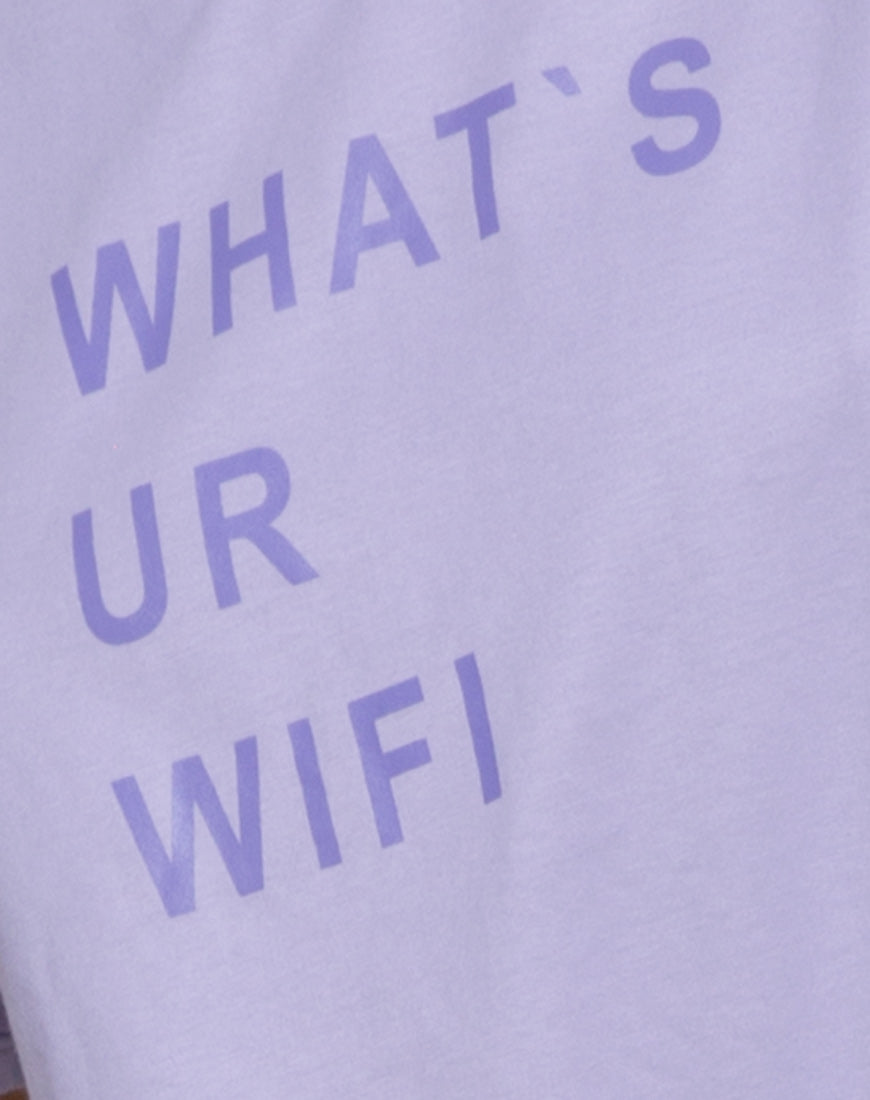 Oversize Basic Tee in What's Ur Wifi-Nico Sky