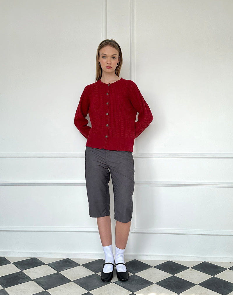 Bavana Cardigan in Deep Red-Nico Sky