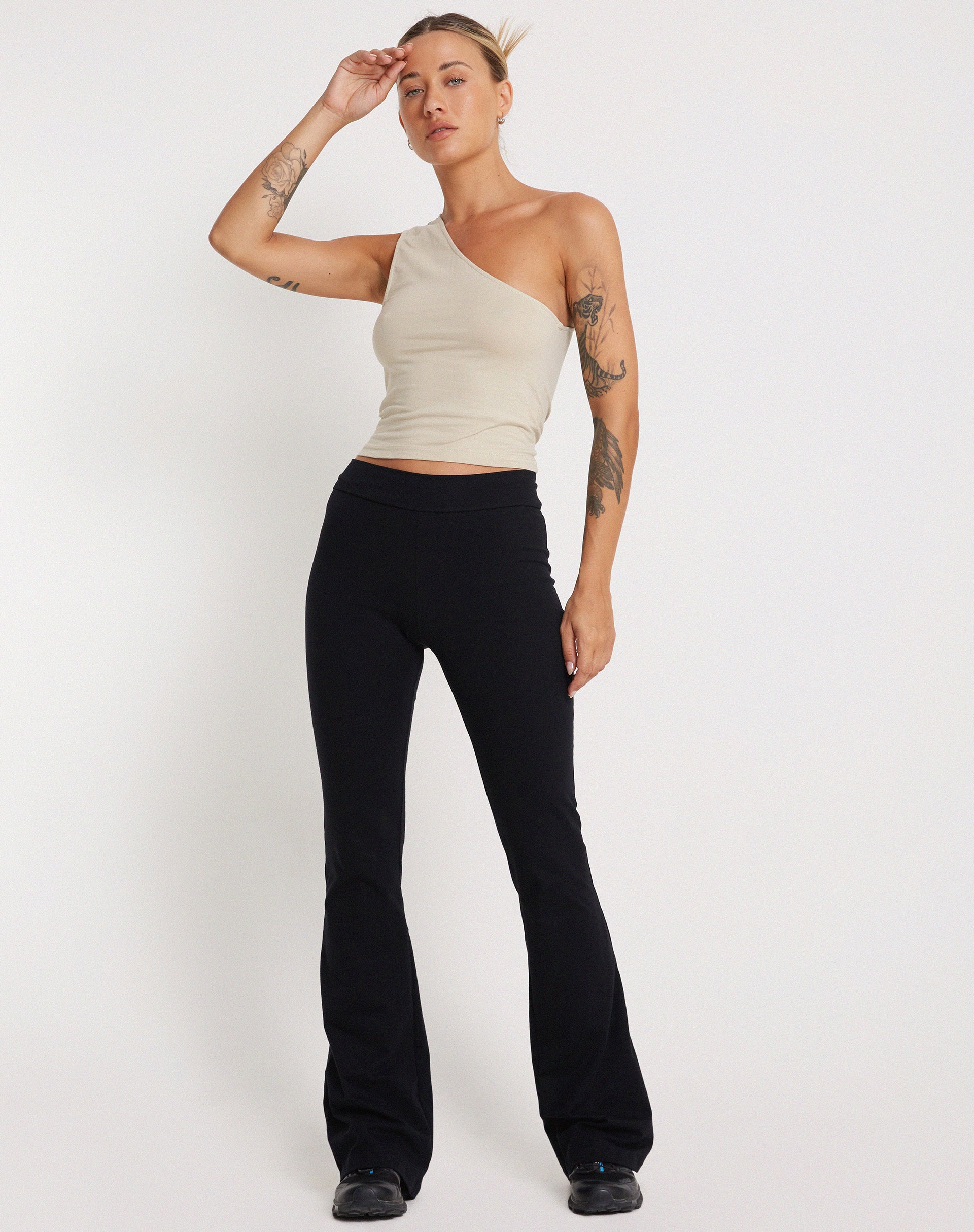 Bay One Shoulder Top in Coconut Milk-Nico Sky