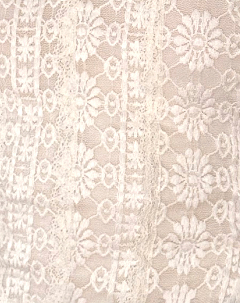 Belle Long Sleeve Top in Regal Lace Ivory-Nico Sky