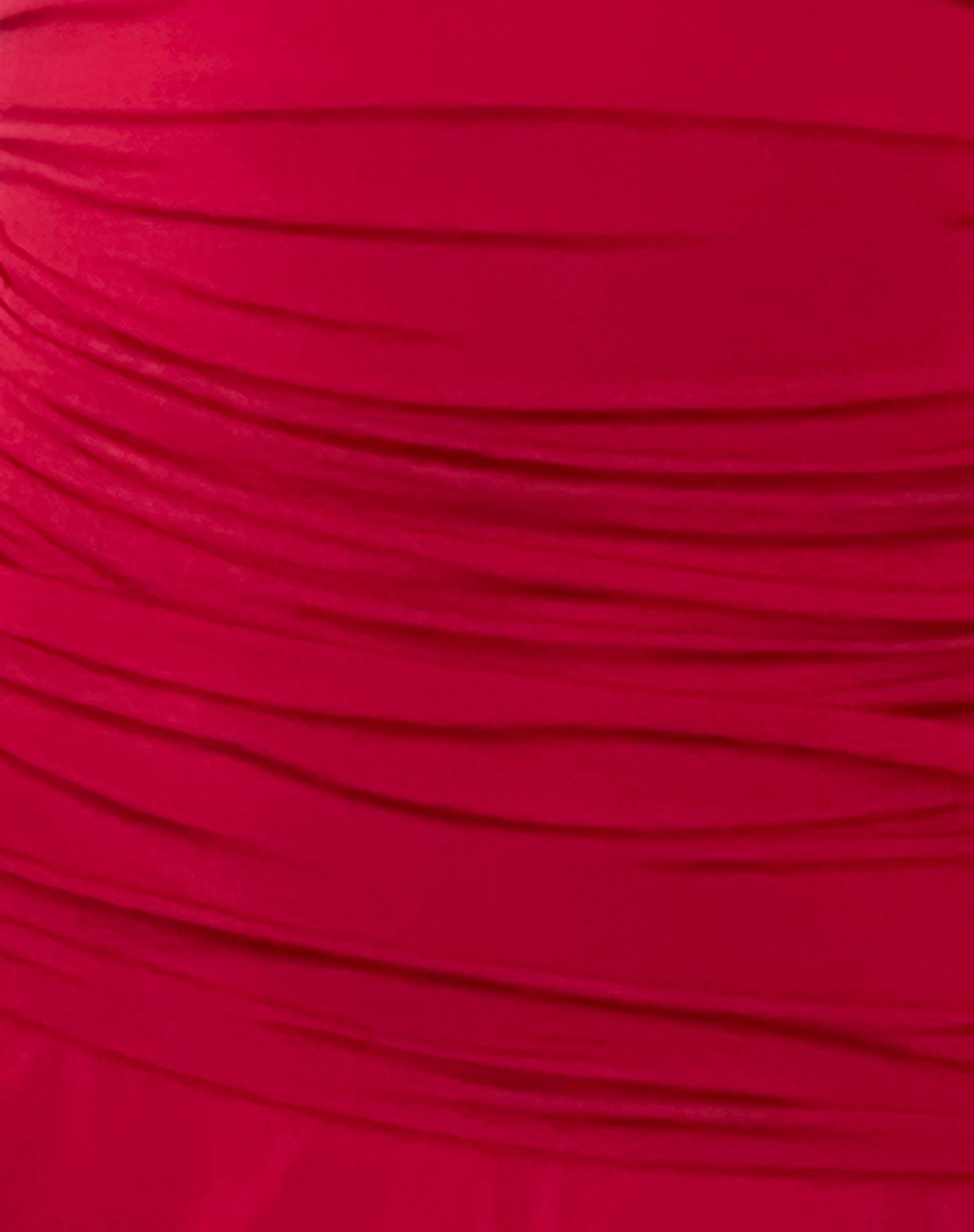 Bibi Bandeau Halterneck Mini Dress in Red-Nico Sky