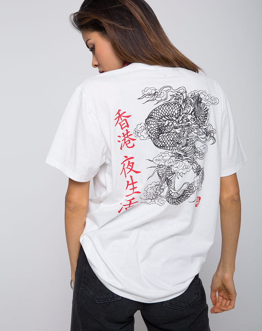 Big Boy Tee in HK Night Life White-Nico Sky