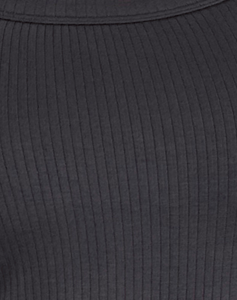 Binlo Extra Long Sleeve Top in Black Forest-Nico Sky