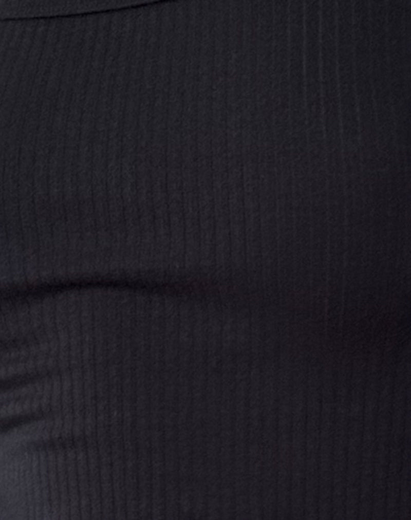 Binlo Extra Long Sleeve Top in Black-Nico Sky